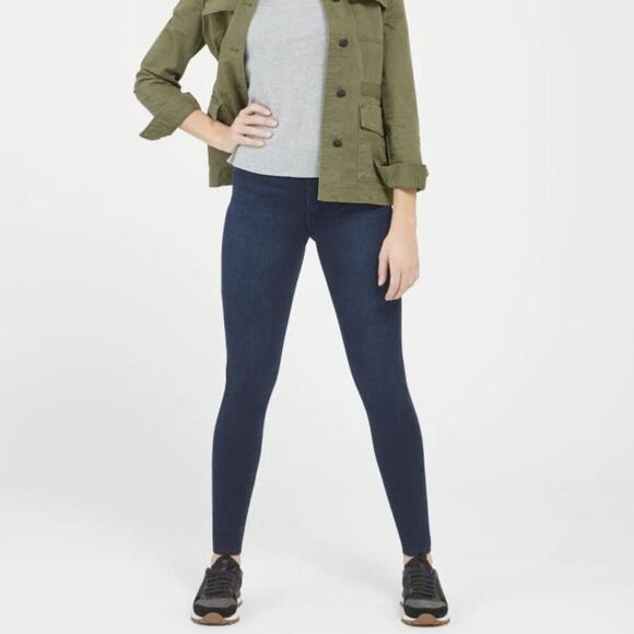 Spanx Blue Denim Jeanish Ankle Leggings S - Picture 1 of 11